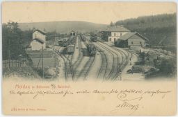 Železnice nádraží Moldava Teplice 1907