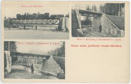 Železnice úzkokolejka most Jindřichův Hradec Obrataň Brádlo Kamenice Kobylín