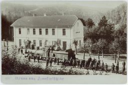 Železnice nádraží Josefova Huť Pavlovice Planá Pawlowitz loko 233.0? 1901