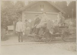 Železnice strážní domek inspekce drezína odesláno z Tábora 1913