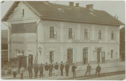 Železnice nádraží personál Heřmaničky Sedlec Benešov