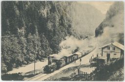 Železnice nádraží zastávka Navarov Zlatá Olešnice Jablonec nad Nisou 1918