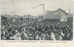 Železnice nádraží Vamberk první vlak Rychnov nad Kněžnou 1906