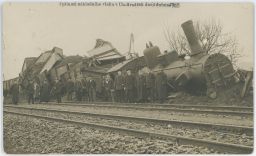 Železnice nehoda vykolejení Uherské Hradiště 2. dubna 1908