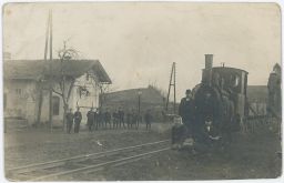 Železnice nádraží zaniklá trať zastávka Podlešín Kladno 1922