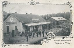 Železnice nádraží Votice Benešov 1907