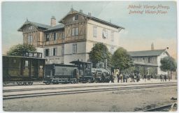 Železnice nádraží Všetaty Přívory Mělník 1914