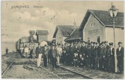 Železnice nádraží personál cestující Kasejovice Plzeň-jih