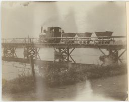 Železnice stavba most Labe Poděbrady 12.7.1915