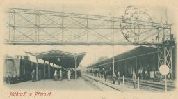 Železnice nádraží Přerov 1900