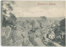 Železnice nádraží železárny Blansko nakl. Reich 1909
