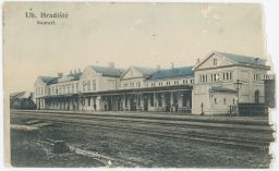 Železnice nádraží Staré město Uherské Hradiště nakl. Bayerle 1911