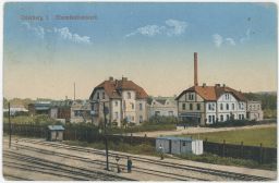 Železnice nádraží továrna na chemikálie Oderberg Bohumín Karviná 1916