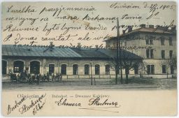Železnice nádraží Osvětim Oświecim Polsko 1905