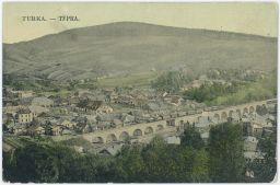 Železnice viadukt vlak Turka Турка Ukrajina