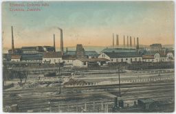 Železnice nádraží zinková huť Trzebinia Polsko 1915