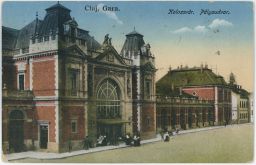 Železnice nádraží Cluj Kluj Kluž Gara Rumunsko 1924