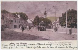 Železnice nádraží tramvaj Strassenbahn Grinzing Döbling Wien Rakousko 1902