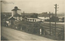 Železnice nádraží Heřmaničky Benešov 30. léta MF odesláno až 1958