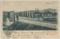 Železnice most vlak Otava Blatenská dráha Strakonice 1900