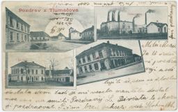 Tlumačov Zlín cementárna náměstí škola pošta 1899