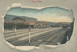 Železnice nádraží Stará Paka Jičín 1908