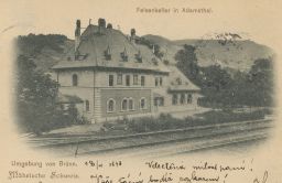 Železnice nádraží Felsenkeller Adamov Blansko Moravské Švýcarsko 1898