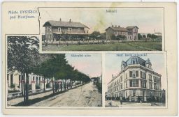 Železnice nádraží školy Nádražní ulice Bystřice pod Hostýnem Kroměříž