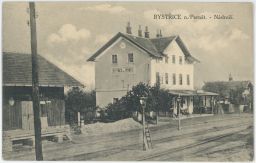 Železnice nádraží Bystřice nad Pernštejnem Žďár nad Sázavou 20. léta