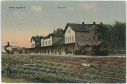 Železnice nádraží Nezamyslice Prostějov nakl. Tesařík 1914