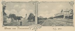 Železnice nádraží Nezamyslice Prostějov nakl. Přikryl 1900