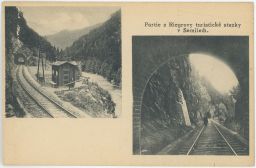 Železnice zastávka tunel Semily Riegrova stezka nakl. Chaloupecký