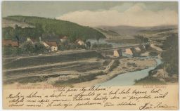 Železnice nádraží Zábřeh Sázava Benešov 1900