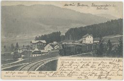 Železnice Leonora Lenora Šumava Eleonorenhain Prachatice 1905