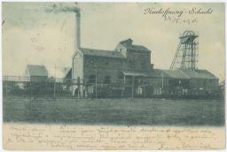 Železnice doly jáma Neuhoffnungsschacht Dresden Německo 1896