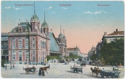 Železnice nádraží Budapest Nyugati pályaudvar 1914