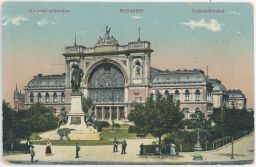 Železnice Központi nádraží Budapest 1916