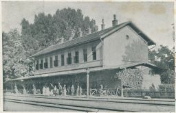 Železnice nádraží Pécz Pécel Maďarsko 1902