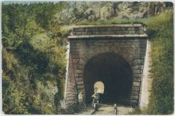 Železnice tunel drezína Pozdrav z Karpat 1917