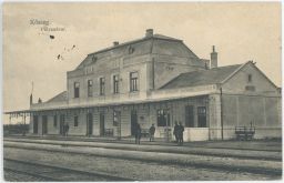 Železnice nádraží Kőszeg Maďarsko 1915