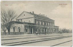 Železnice nádraží Vác Vácz Maďarsko 1912