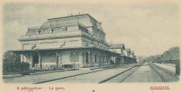 Železnice nádraží Gödöllő Maďarsko 1899