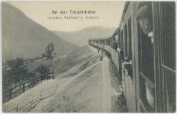 Železnice vlak Tauernbahn mezi Mühldorf a Kolbnitz Rakousko