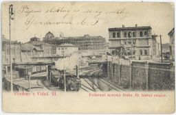 Železnice podzemní městská dráha hlavní celnice Wien 1900