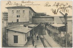Železnice nádraží lokomotiva Hauptzollamt Wien 1899