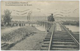 Železnice armáda železniční pluk provisorium Bogen Bavorsko 1913