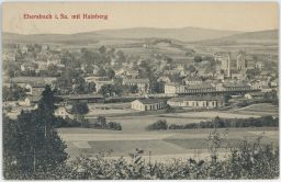 Železnice nádraží panorama Ebersbach 1925 Německo
