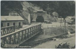 Železnice tunel Karawankenbahn Villach Jesenice 1908