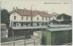 Železnice nádraží Absdorf Hippersdorf Rakousko 1913