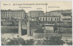 Železnice nádraží Starhemberggasse Wien Vídeň 1913
